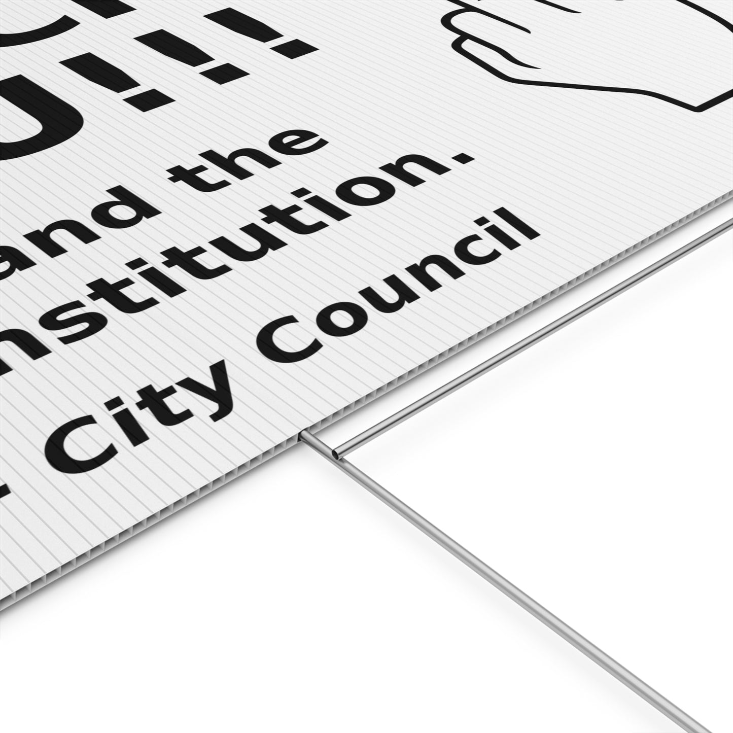Anti Flock Camera Yard Sign 24x18 | FLOCK YOU and the Constitution | Anti ALPR License Plate Reader Surveillance Protest Sign w Stake