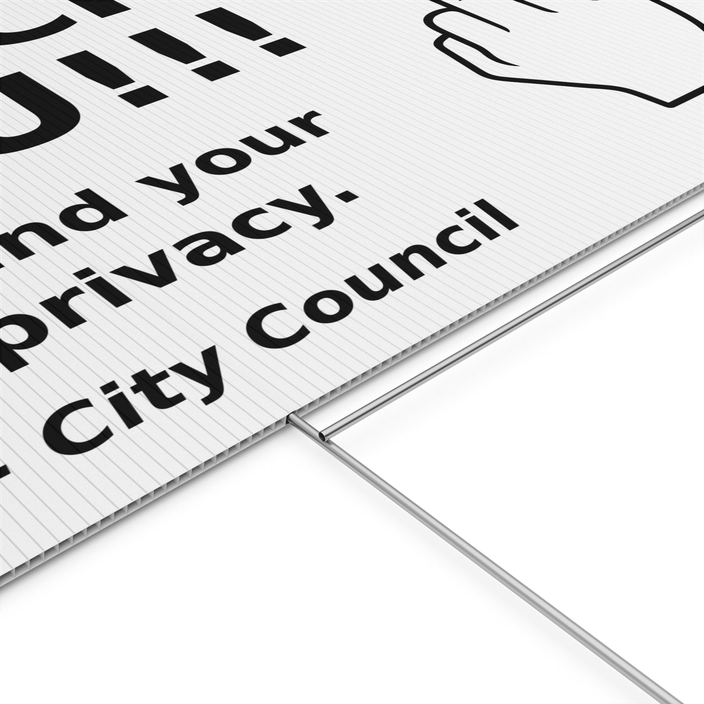 Anti Flock Camera Yard Sign 24x18 | FLOCK YOU and Your Privacy | Anti ALPR License Plate Reader Surveillance Protest Sign w Stake