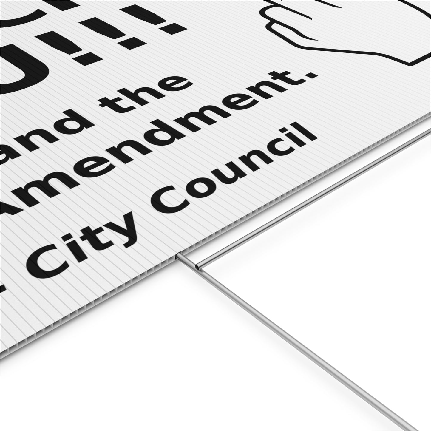 Anti Flock Camera Yard Sign 24x18 | FLOCK YOU and the 4th Amendment | Anti ALPR License Plate Reader Surveillance Protest Sign w Stake